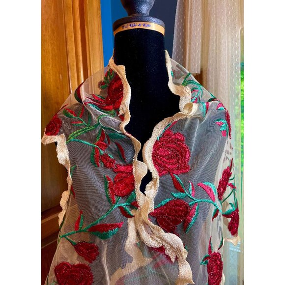 Wai Kiki and Kate Accessories - Wearable Artwork Scarf Unique Hand-Crafted